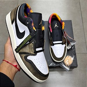 TÊNIS AIR JORDAN 1 LOW SE WEAR AWAY TAN (COMPLETO)