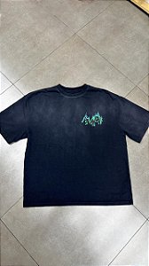 CAMISETA AMIRI LOGO AND FLAMES BLACK