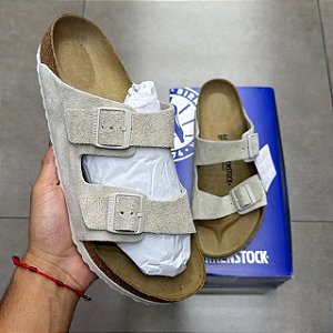 SANDÁLIA BIRKENSTOCK ARIZONA SUEDE GREY (COMPLETO)