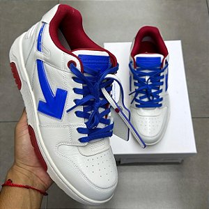 TÊNIS OFF-WHITE OUT OF OFFICE BUBBLE ARROW WHITE COBALT BLUE (COMPLETO)