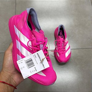 TÊNIS ADIDAS ADIZERO ADIOS PRO 4 SHOCK PINK ZERO METALIC AURORA PLUM (COMPLETO)