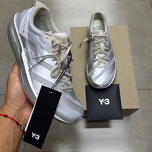 TÊNIS Y-3 X ADIDAS ADIOS 9 SILVER METALLIC LIGHT BROWN (COMPLETO)