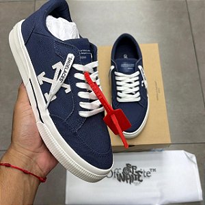 TÊNIS OFF-WHITE LOW VULCANIZED BLUE (COMPLETO)