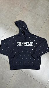 MOLETOM SUPREME STARS STUDDED HOODED BLACK FW25-W10