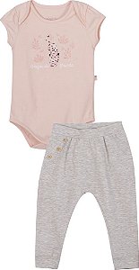 CONJUNTO BODY E CALCA FEMININA BEBE - 2406 - NINI E BAMBINI