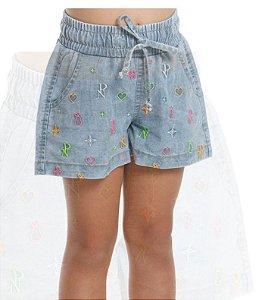 SHORTS JEANS LOGOMANIA STONE 47550 BANANA DANGER