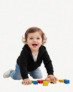 JAQUETA MOLETOM INFANTIL COM CAPUZ