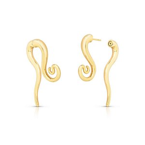 BRINCO EAR JACKET CURVO ESPIRAL BAN. DOURADO