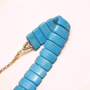 CHOKER TURQUESA RETANGULAR