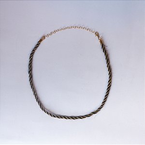 COLAR CORDAO BAIANO COM SISAL CHUMBO