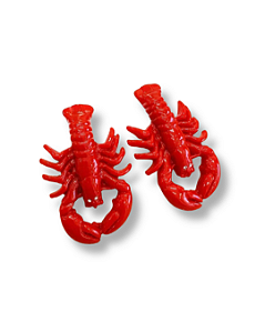 BRINCO LAGOSTA VERMELHA RESINA