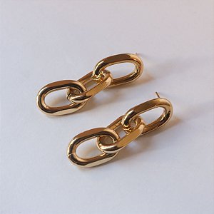 BRINCO CORRENTE 3 ELOS DOURADO