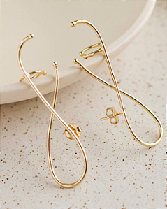 BRINCO EAR CUFF INFINITO FIO DOURADO