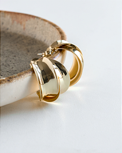 ARGOLA DUPLA DOURADA