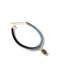 CHOKER VELUDO PETRÓLEO