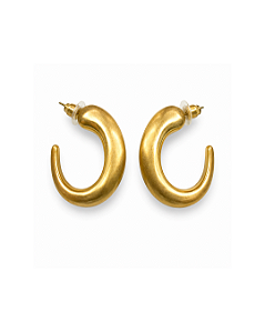 BRINCO ARGOLA BOLD ESCOVADA DOURADO