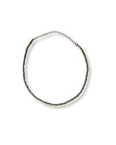 COLAR CORDAO BAIANO COM SISAL TURQUESA