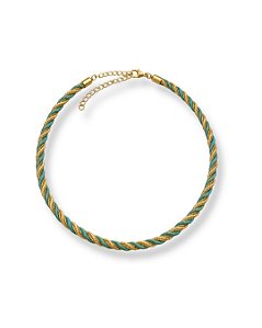 COLAR CORDAO BAIANO COM SISAL TURQUESA