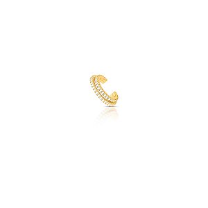 PIERCING FAKE 2 COLUNA ZIRCONIAS DOURADO