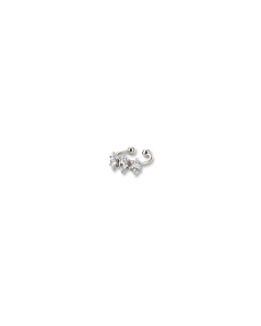 FAKE PIERCING MINI NAVETES ZIRCONIA PRATEADO