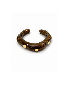 BRACELETE ABERTO ORGANICO ACRÍLICO TAXINHA