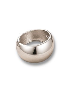 BRACELETE OVAL LARGO LISO PRATEADO