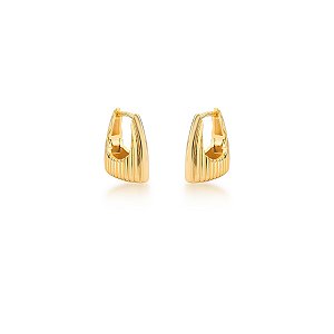 BRINCO ARGOLA M TRIANGULAR ANTIQUE BAN. DOURADO