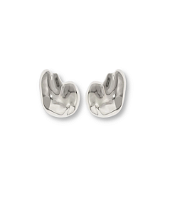BRINCO EAR HOOK LISO ORGANIC FULL PRATEADO