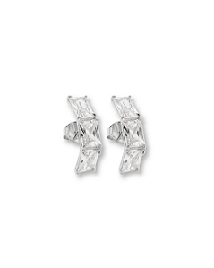 EAR HOOK CRISTAL INCOLOR PRATEADO