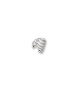 PIERCING ENCAIXE ZIRCONIA TRIANGULAR CURVO BAN. A RODIO