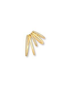 PIERCING ENCAIXE 3 COLUNA ZIRCONIA INTERCALADO 5 COLUNAS BAN. DOURADO