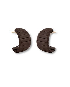 BRINCO MEIA ARGOLA COURINO BAN. DOURADO /MARROM