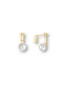 BRINCO EAR JACKET CURVO PEROLA SHELL BAN.DOURADO