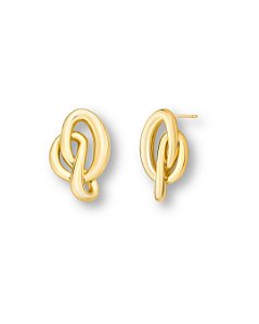 BRINCO LISO TORCIDO CURVO SEMI JOIA BAN.DOURADO