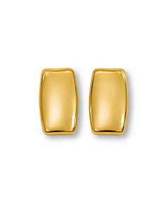 BRINCO RETANGULAR LISO SEMI JOIA BAN. DOURADO