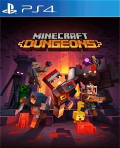 PRIMÁRIA Minecraft Dungeons PS4 PS5 Mídia Digital - Aluguel 6 Meses - Pt-Br
