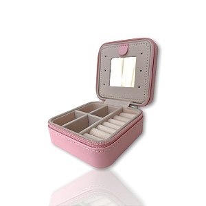 Kit Mini Porta Jóias Elegance Rosa (10 peças)