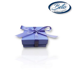 Caixinha Lavanda Conjunto Rígida - 10x10x3 C/Laço
