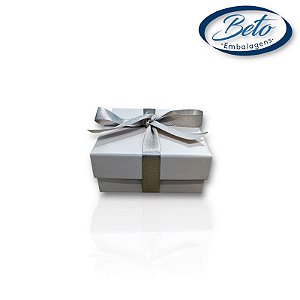 Caixinha Salmão Conjunto Rígida - 10x10x3 C/Laço