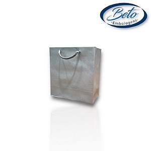 Sacola De Papel Prata 13,5x13x6 - 10 Unid. N3