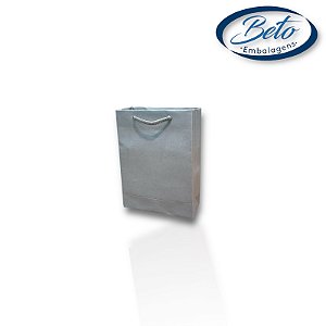 Sacola De Papel Prata 16x12x5 - 10 Unid. N4