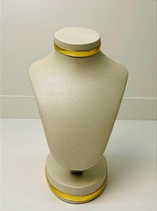Busto Classic Off White com friso em dourado