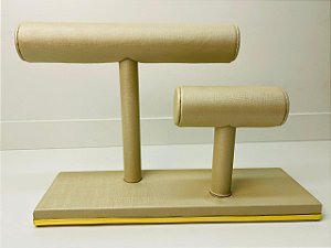 EXPOSITOR PULSEIRA DUPLO PÉROLA COM FRISO