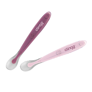 COLHER SILICONE PREMIUM COLORS ROSE 2UN - Clingo
