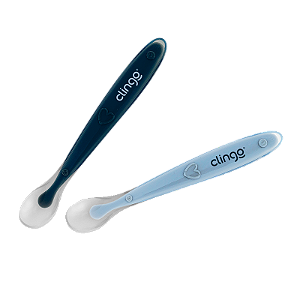 COLHER SILICONE PREMIUM COLORS MARINHO 2UN - Clingo