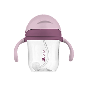 Copo Tritan com Canudo Rose - Clingo