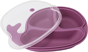 Prato Infantil Baleia Colors Rose - Clingo