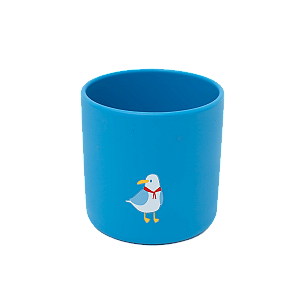 Copo De Silicone Ursinho Navy Azul Büp Baby