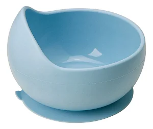 Bowl em Silicone Com Ventosa Tigela Pote Alimentação Azul - Buba