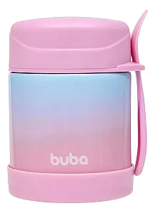 Pote Termico C/Colher Degrade Rosa - Buba